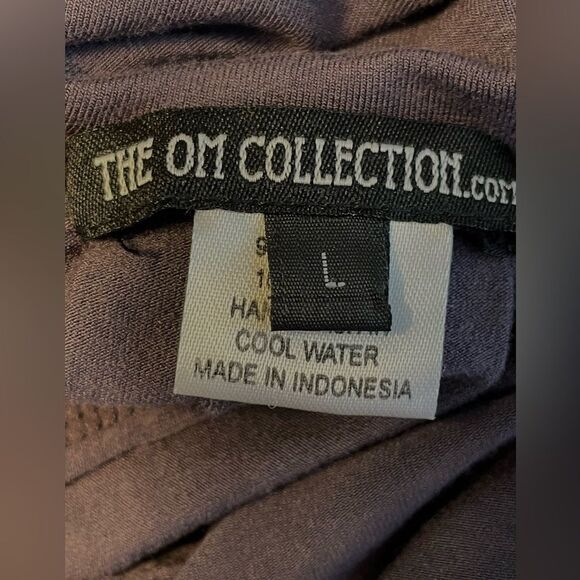 The Om Collection Cowl Neck High/Low Top Gray L - Picture 7 of 8